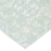 Naadloze lichtgroene, gele & witte mandala's tafelkleed (Gekanteld)