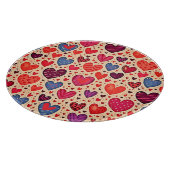 Naadloze Liefde Hart Patroon Kunst Snijplank (Hoek)