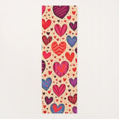 Naadloze Liefde Hart Patroon Kunst Yogamat (Achterkant)