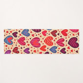 Naadloze Liefde Hart Patroon Kunst Yogamat (Voorkant (horizontaal))