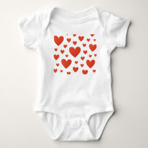 Naadloze Liefde Hart Print voor Baby Kleding Romper
