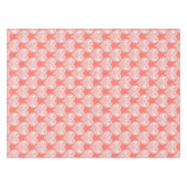 Naadloze liefde Valentijnsdag witte lacy hartslag Tafelkleed (Voorkant (Horizontaal))