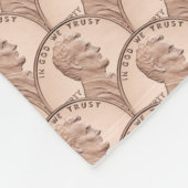 Naadloze Lincoln Penny Pattern - Kopermunten Fleece Deken (Hoek)