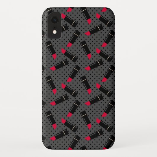 Naadloze lippenvormgeving patroon design Case-Mate iPhone case (Achterkant)