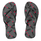 Naadloze lippenvormgeving patroon design teenslippers (Voetbed)