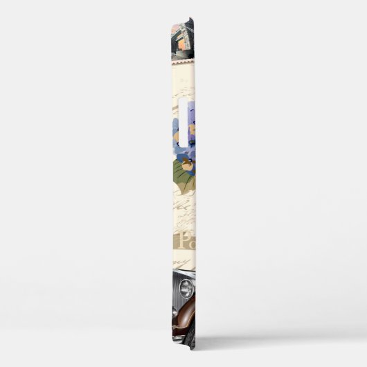 Naadloze Londense  achtergrond met retrocar, Case-Mate iPhone Case (Achterkant / Rechts)