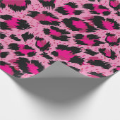 Naadloze luxe roze luipaard patroon. cadeaupapier (Hoek)