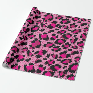 Naadloze luxe roze luipaard patroon. cadeaupapier