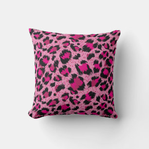 Naadloze luxe roze luipaard patroon. kussen
