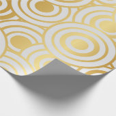 Naadloze Luxe Wit en Goud 11 Cadeaupapier (Hoek)
