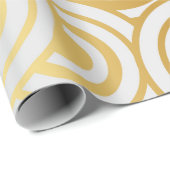 Naadloze Luxe Wit en Goud 11 Cadeaupapier (Rol Hoek)