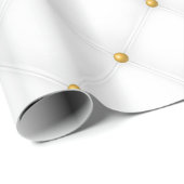 Naadloze Luxe Wit en Goud 1 Cadeaupapier (Rol Hoek)