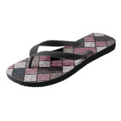Naadloze marmerbare graniettegelplaat retro teenslippers (Schuin)