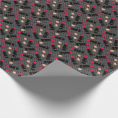 Naadloze mode cosmetische rode lippenstift cadeaupapier (Hoek)