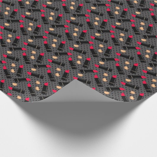 Naadloze mode cosmetische rode lippenstift cadeaupapier (Hoek)