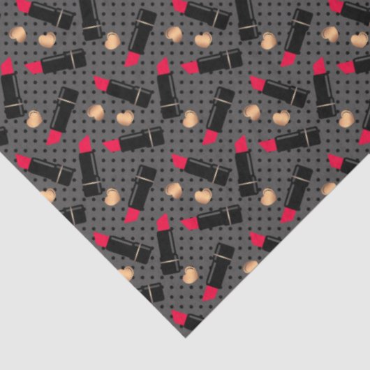 Naadloze mode cosmetische rode lippenstift tissuepapier (Detail)