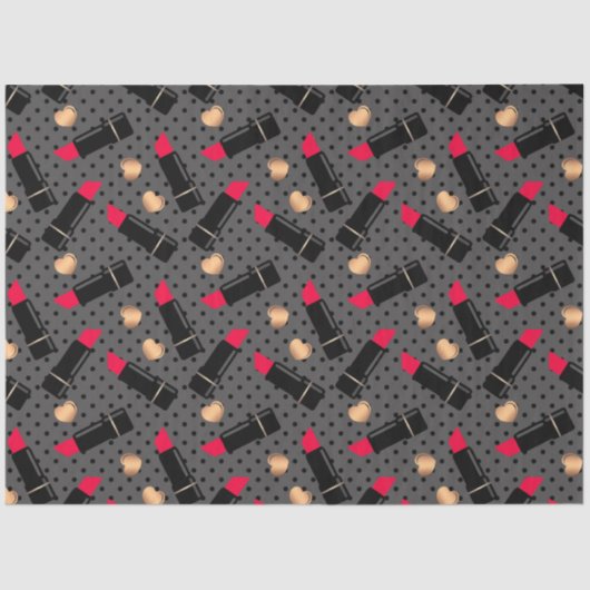 Naadloze mode cosmetische rode lippenstift tissuepapier (Voorkant)