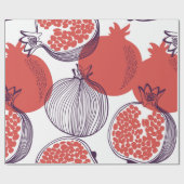 Naadloze mode van granaatappels, hal cadeaupapier (Vlak)