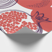 Naadloze mode van granaatappels, hal cadeaupapier (Hoek)