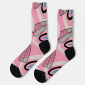 Naadloze moderne kunst uit de Middeleeuwse eeuw Sokken (Links)