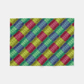 Naadloze, moderne, met abstracte voering gestript fleece deken (Voorkant (Horizontaal))