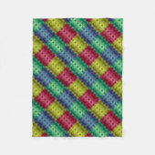 Naadloze, moderne, met abstracte voering gestript fleece deken (Voorkant)