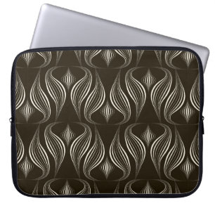 naadloze monochrome versiering met laptop sleeve