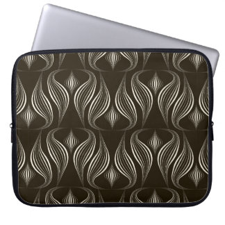 naadloze monochrome versiering met laptop sleeve