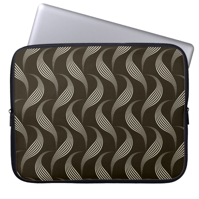  naadloze monochrome versiering met laptop sleeve (Voorkant)
