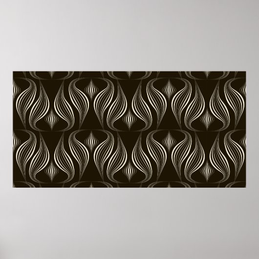  naadloze monochrome versiering met poster (Voorkant)