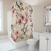 Naadloze mooie afdruk van waterverf bloemen. St Douchegordijn (In situ)