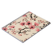 Naadloze mooie afdruk van waterverf bloemen. St Notitieboek (Linkerzijde)