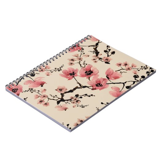 Naadloze mooie afdruk van waterverf bloemen. St Notitieboek (Linkerzijde)