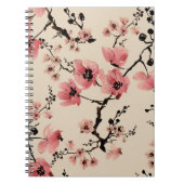 Naadloze mooie afdruk van waterverf bloemen. St Notitieboek (Voorkant)