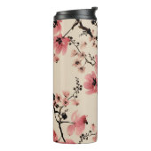 Naadloze mooie afdruk van waterverf bloemen. St Thermosbeker (Gedraaid links)