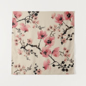 Naadloze mooie afdruk van waterverf bloemen. St Wandkleed (Voorkant (horizontaal))