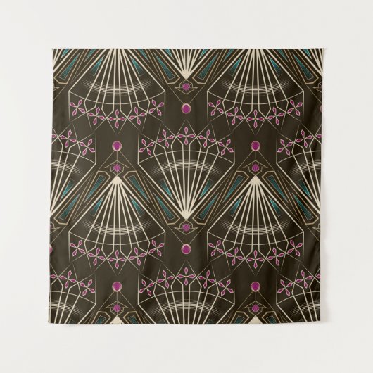 Naadloze mooie antiek decopatroonpatronen wandkleed (Voorkant)