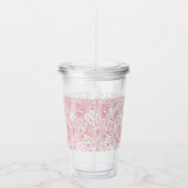 Naadloze, mooie gelaatzoolbloemen roze acryl drinkbeker (Rechts)