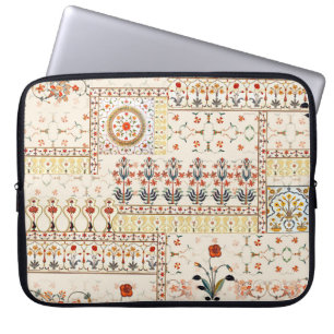 Naadloze, mooie mughale florale met een etnische a laptop sleeve