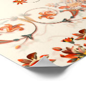 Naadloze, mooie mughale florale met een etnische a poster (Hoek)