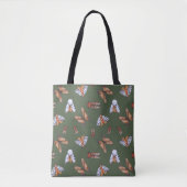 Naadloze Moth en Butterfly Natuur Print Tote Bag (Voorkant)