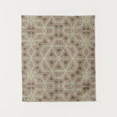 Naadloze mozaïek abstracte kaleidoscoop beige tria wandkleed (Voorkant)