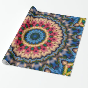 Naadloze mozaïekkaleidoscoop abstract modern cadeaupapier