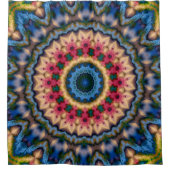 Naadloze mozaïekkaleidoscoop abstract modern douchegordijn (Voorkant)