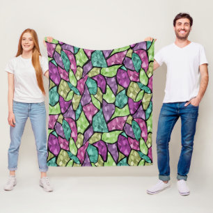 Naadloze mozaïekkaleidoscoop abstract modern fleece deken