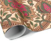 naadloze mughal motiveringspatroon achtergrond cadeaupapier (Rol Hoek)