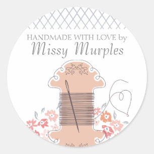  naadloze naadloze naadloze naaigarens ronde sticker