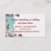 naadloze naadloze naaigarens van de borduurcilinde visitekaartje (Achterkant)