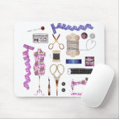 naadloze naaimachine voor het kantelen muismat (Met muis)