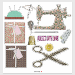 naadloze naaimachine voor het kantelen sticker